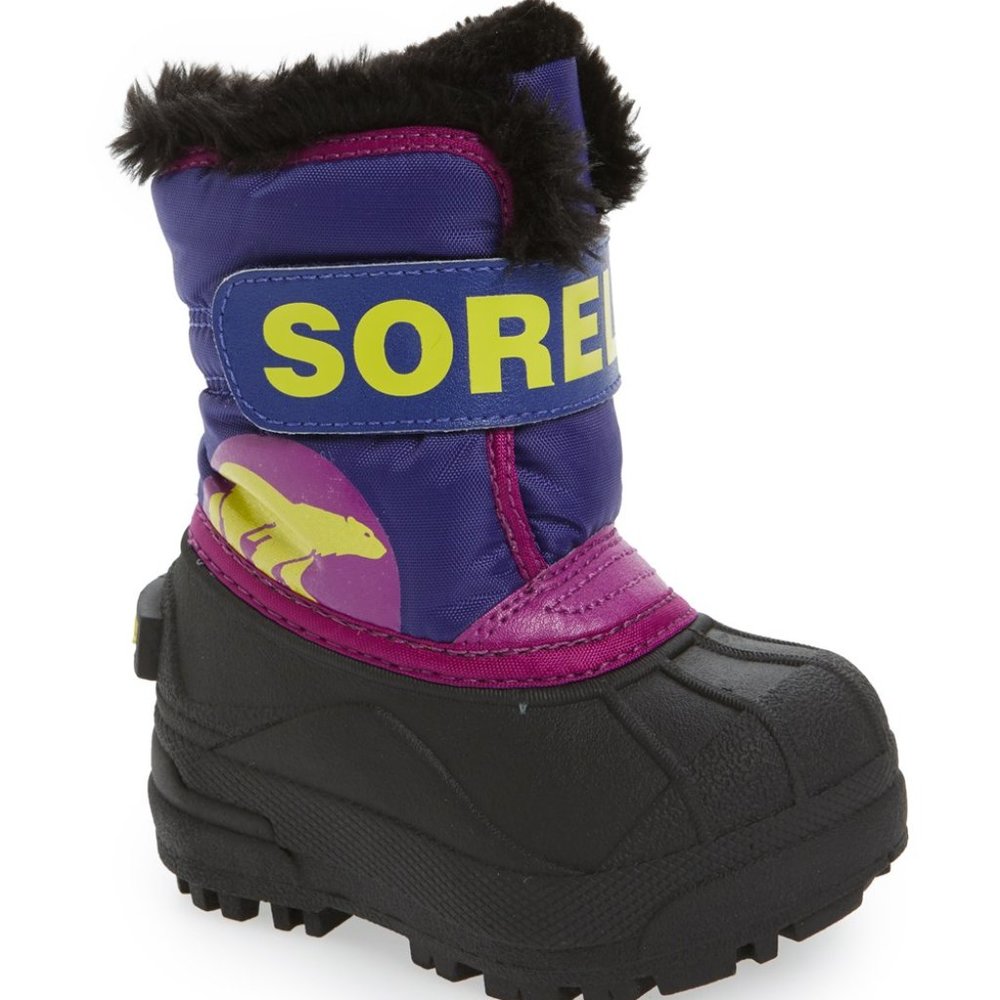 Sorel Toddler Boys Girls COMMANDER Snow Boot Winter Plush Furry Bright P…